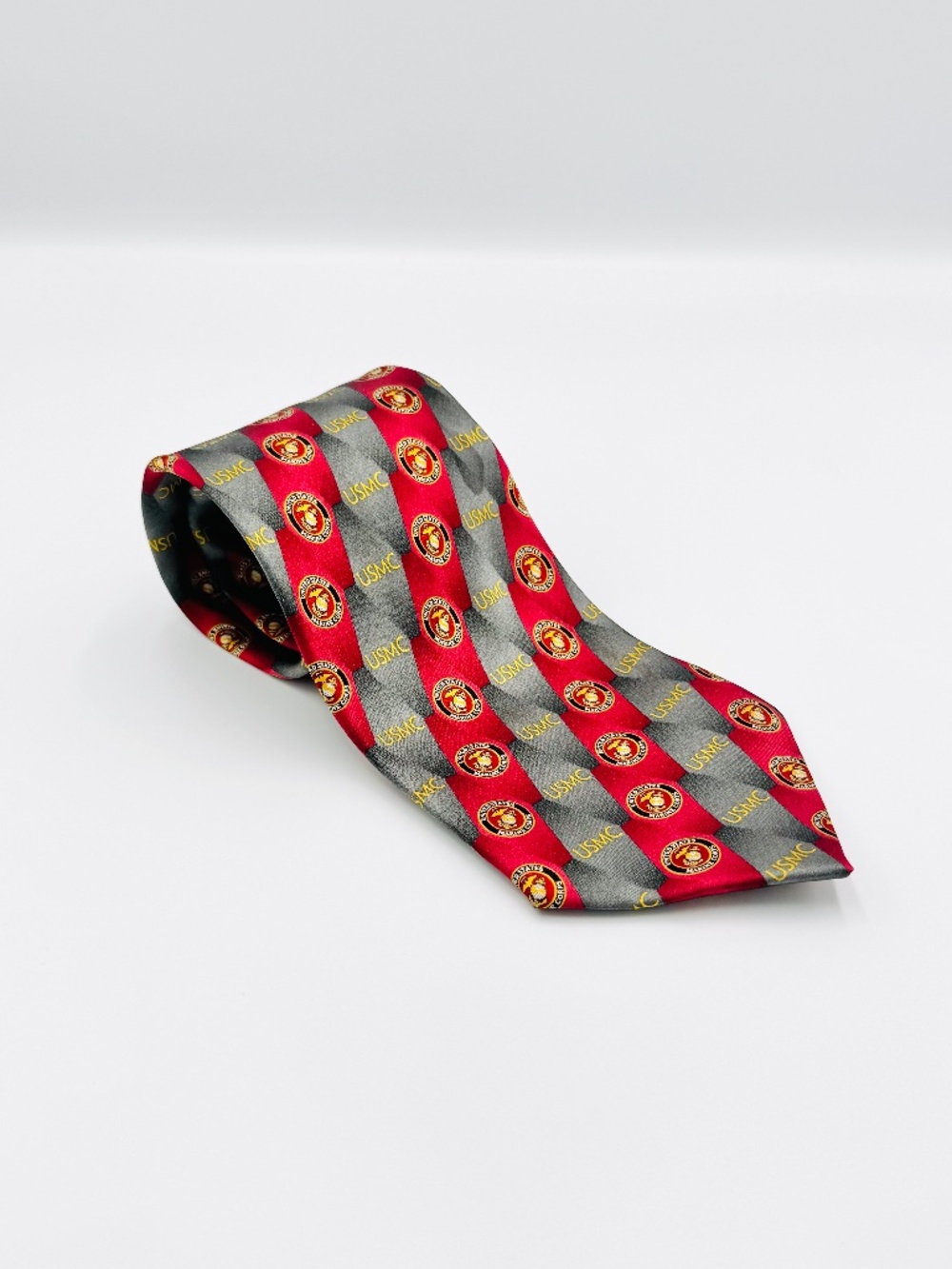Eagles Wings Tie Mens USMC Silk United States Marine Corps Red 100% Silk 60x4